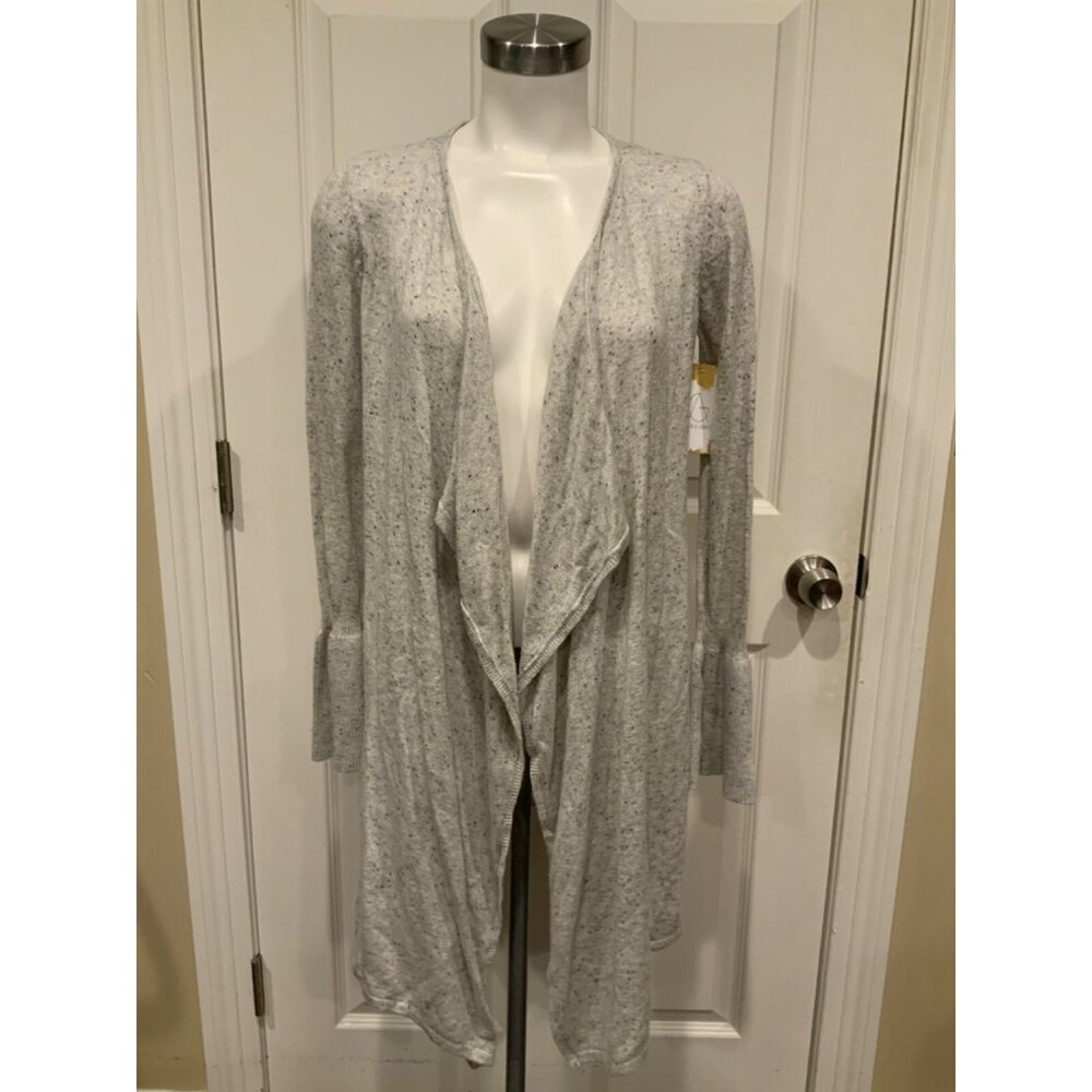 Moth Anthropologie Light Blue Speckled Open Front Cardigan, Size XS